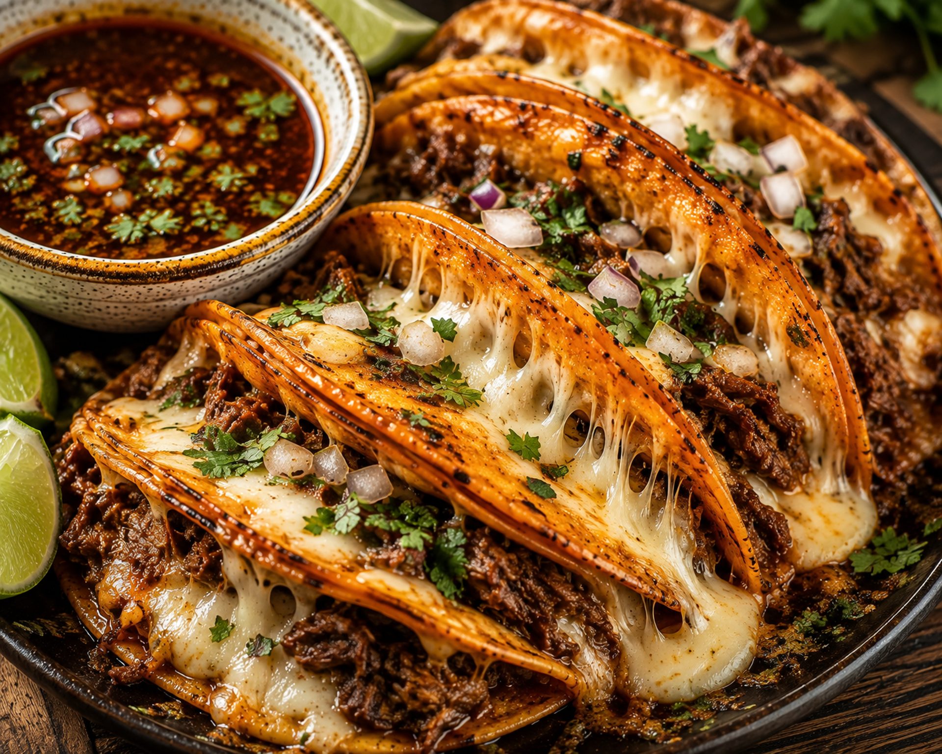 Birria tacos, Enchiladas, Burritos, and more